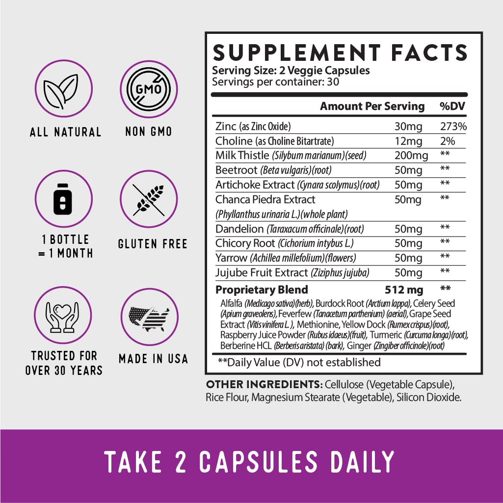 Dr. Barry's Milk Thistle Supplement capsules in a hand