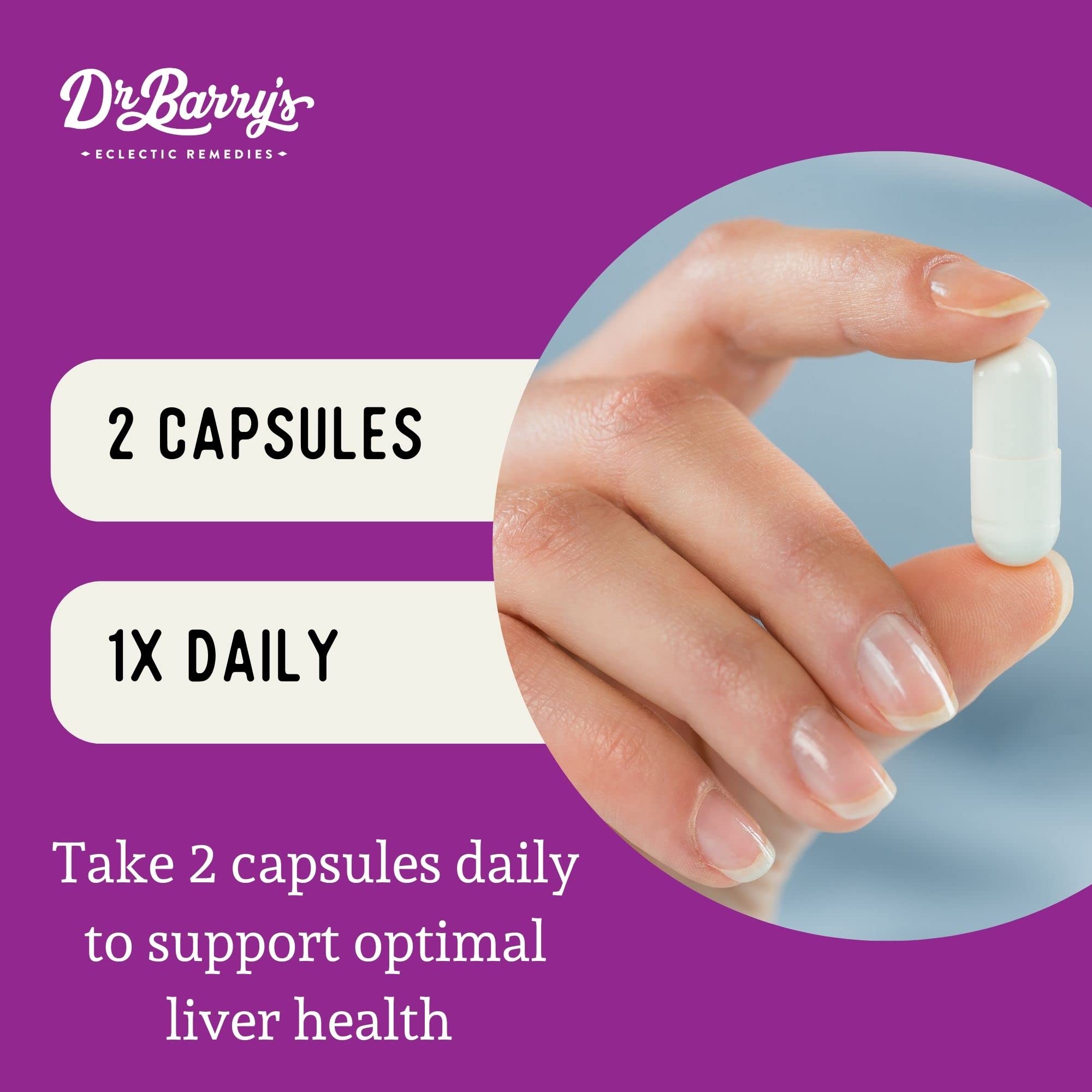 Dr. Barry's Milk Thistle Supplement packaging details