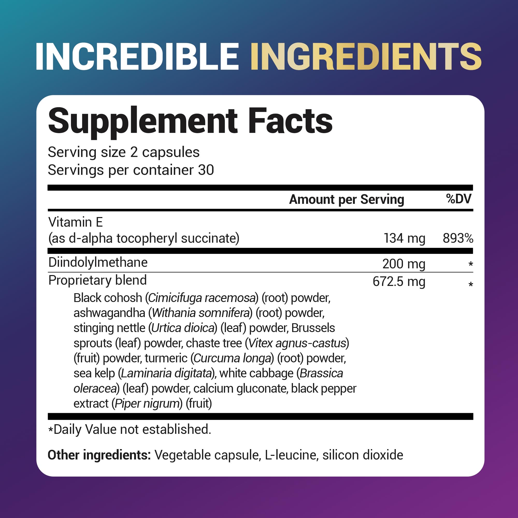 Dr. Berg DIM Supplement bottle back view