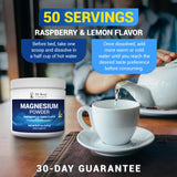 Dr. Berg Magnesium Glycinate Powder on a kitchen counter with lemon slices