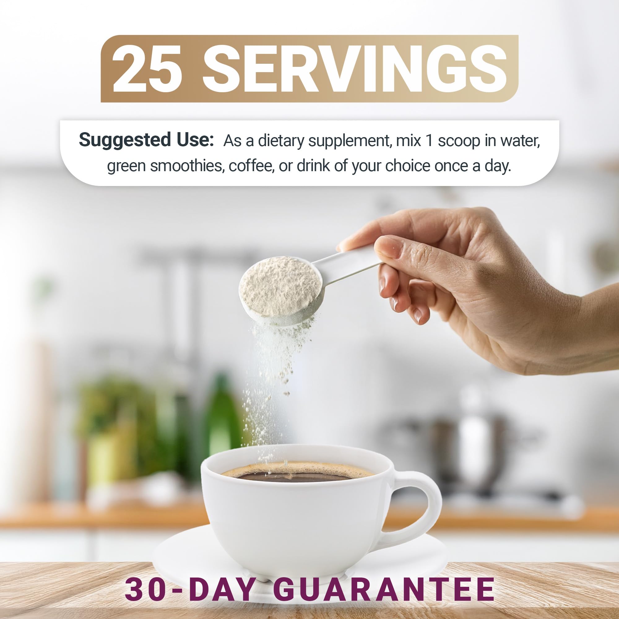 Dr. Berg Nutritionals Advanced Multi Collagen Protein Powder serving suggestion