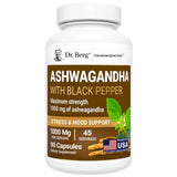 Dr. Berg Nutritionals Ashwagandha Capsules 600mg front view