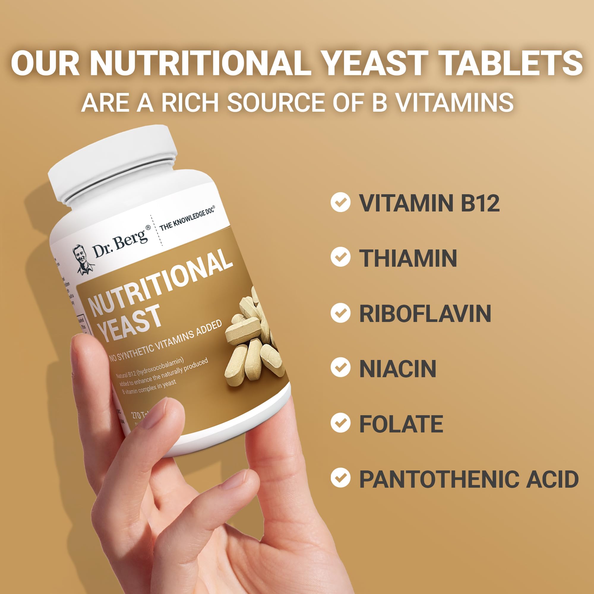 Dr. Berg Nutritionals B-Complex 270 Tablets on a wooden table