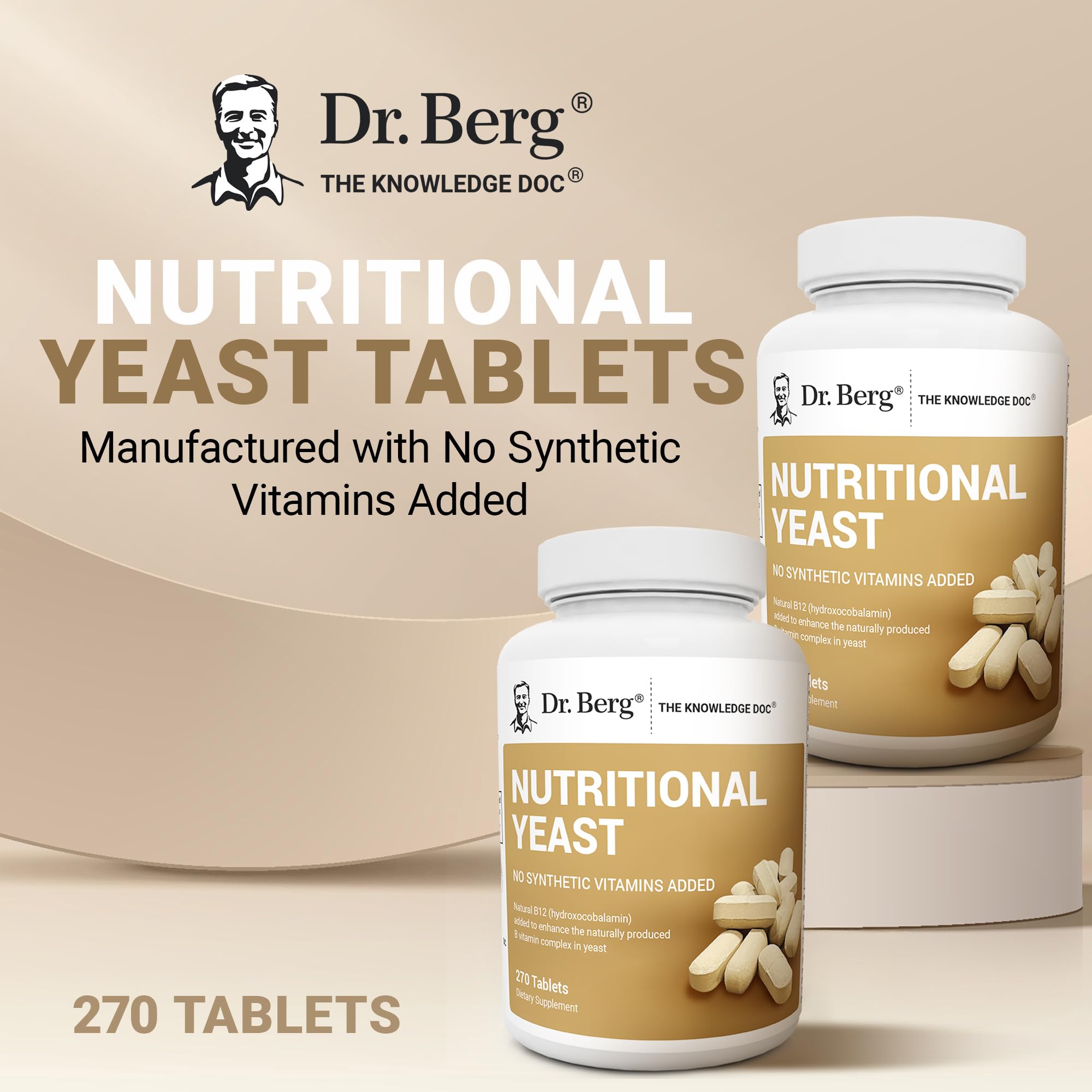 Dr. Berg Nutritionals B-Complex tablets with nutritional yeast