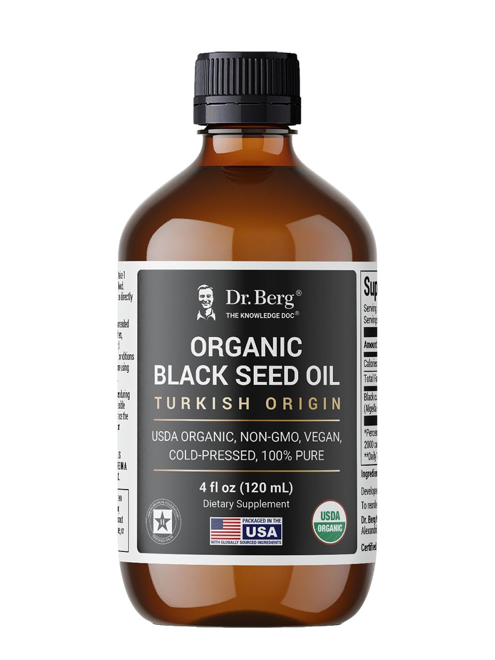 Dr. Berg Nutritionals Black Seed Oil 113g front view