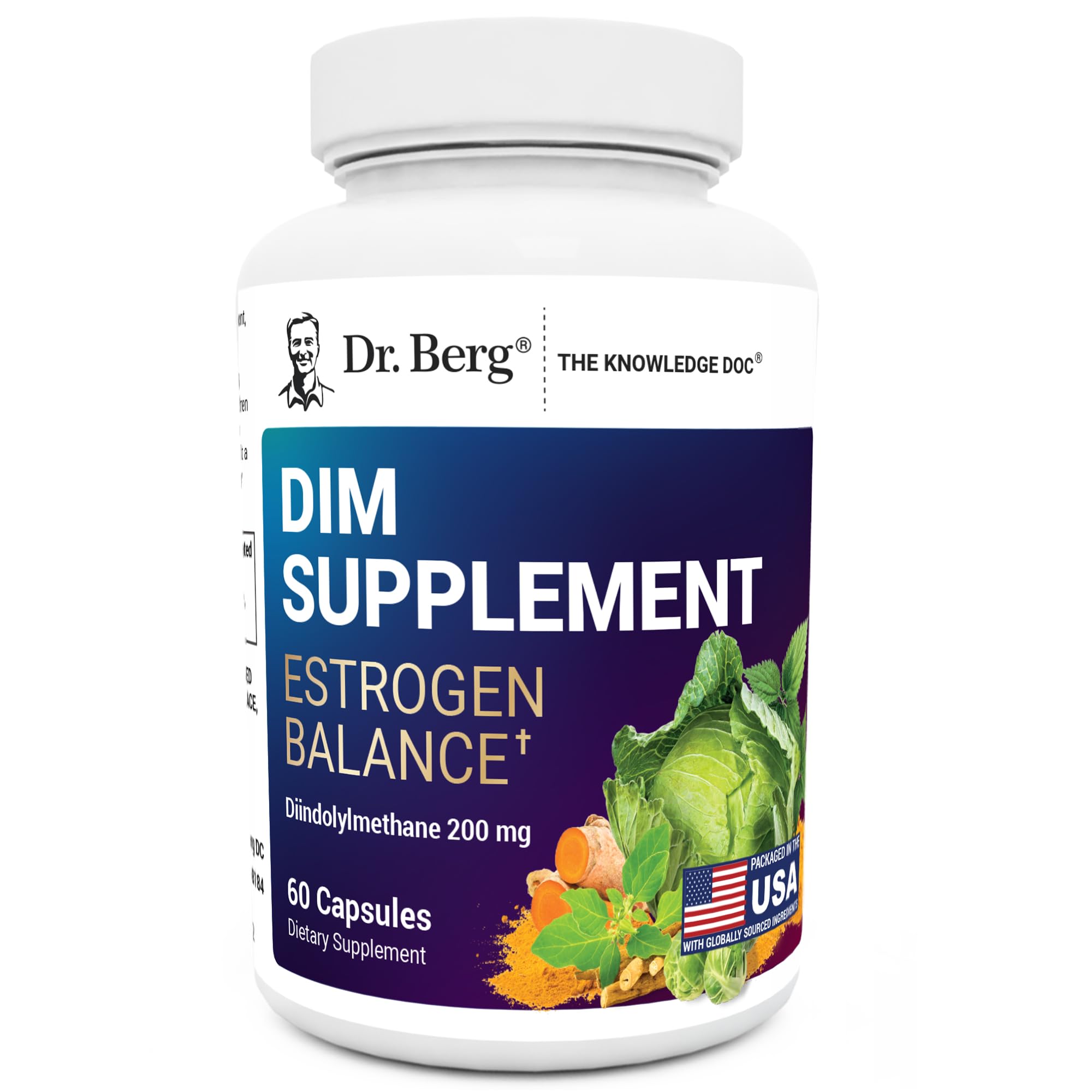 Dr. Berg Nutritionals DIM Supplement 64g front view