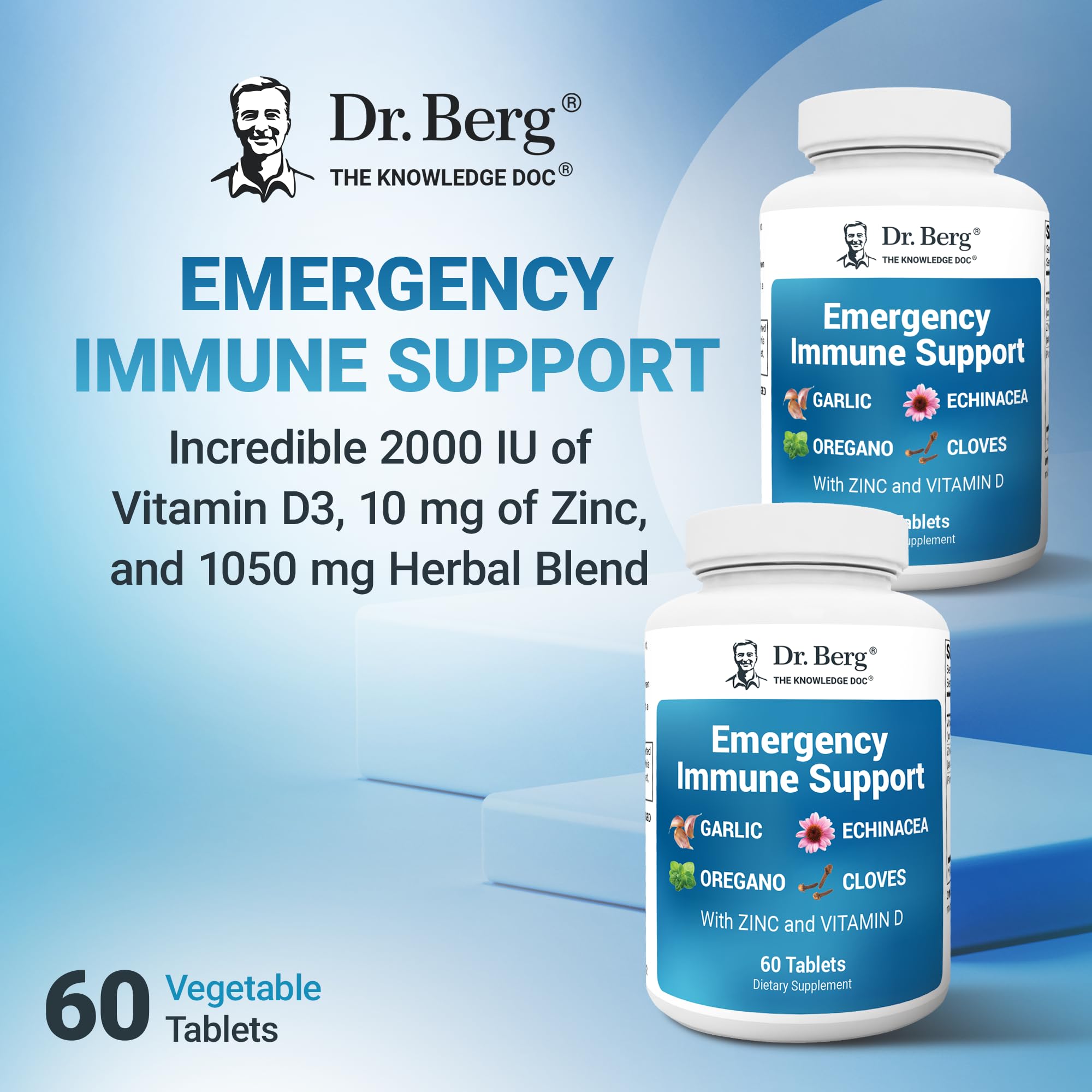 Dr. Berg Nutritionals Echinacea 8-in-1 daily wellness Support Supplement packaging