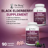 Dr. Berg Nutritionals Elderberry Supplement 1000mg with Vitamin D3 and Zinc
