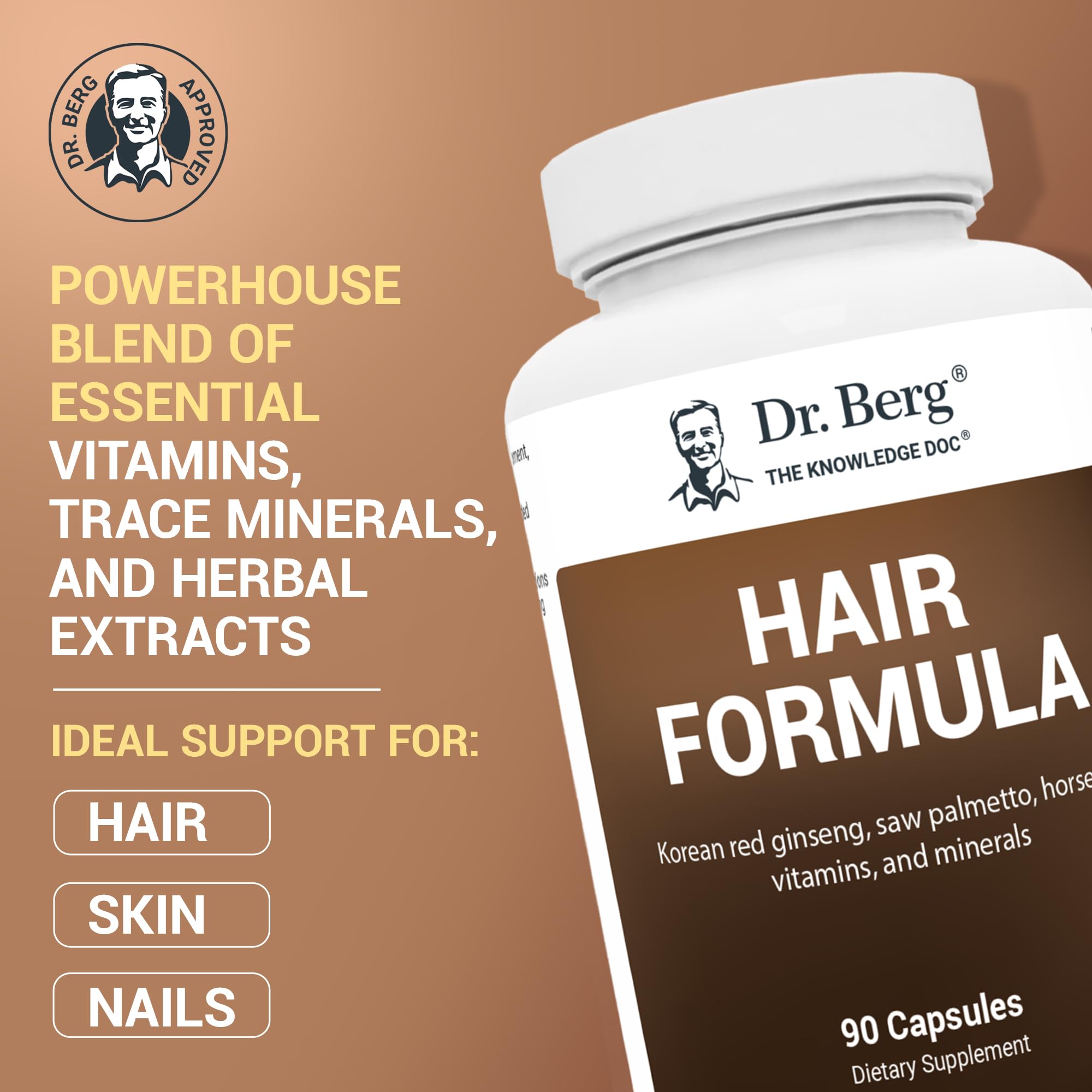 Dr. Berg Nutritionals Hair Formula Multivitamin back view