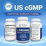 Dr. Berg Nutritionals L-Theanine 200 mg capsules on a wooden table