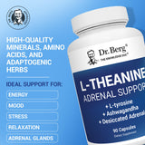 Dr. Berg Nutritionals L-Theanine 200 mg capsules side view
