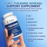 Dr. Berg Nutritionals L-Theanine 200 mg capsules with a glass of water