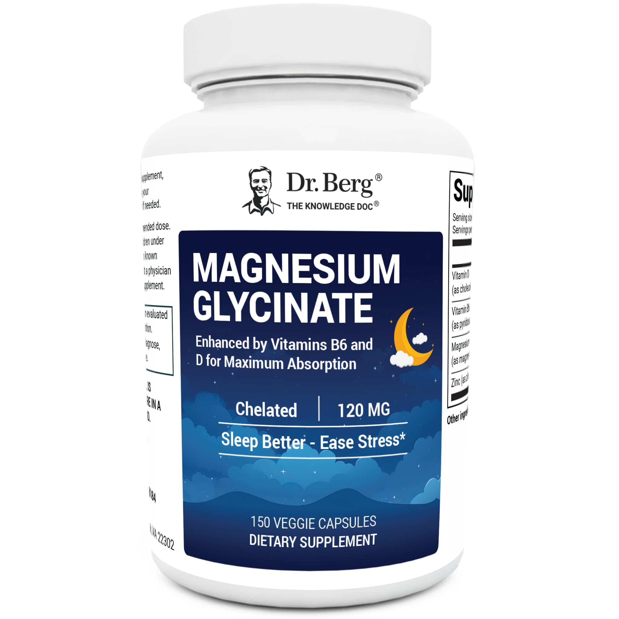 Dr. Berg Nutritionals Magnesium Glycinate 500g front view