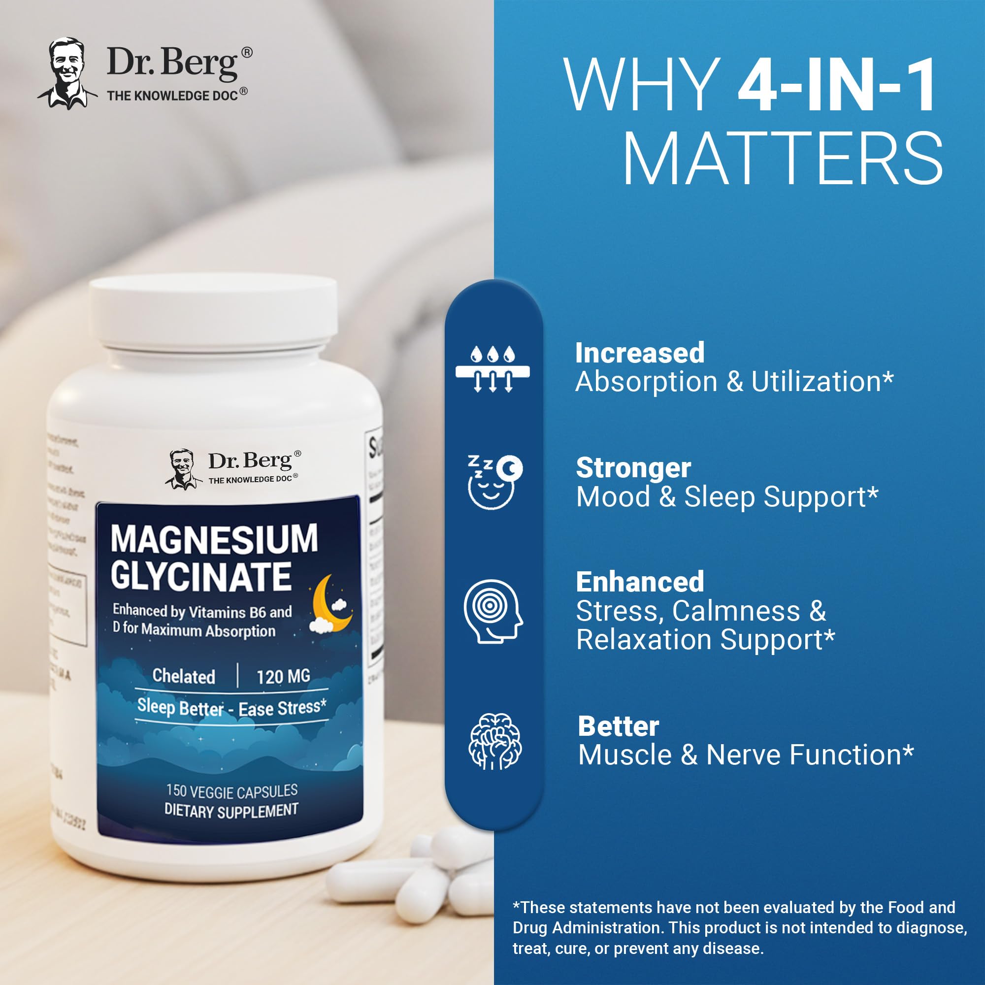 Dr. Berg Nutritionals Magnesium Glycinate 500g ingredients list