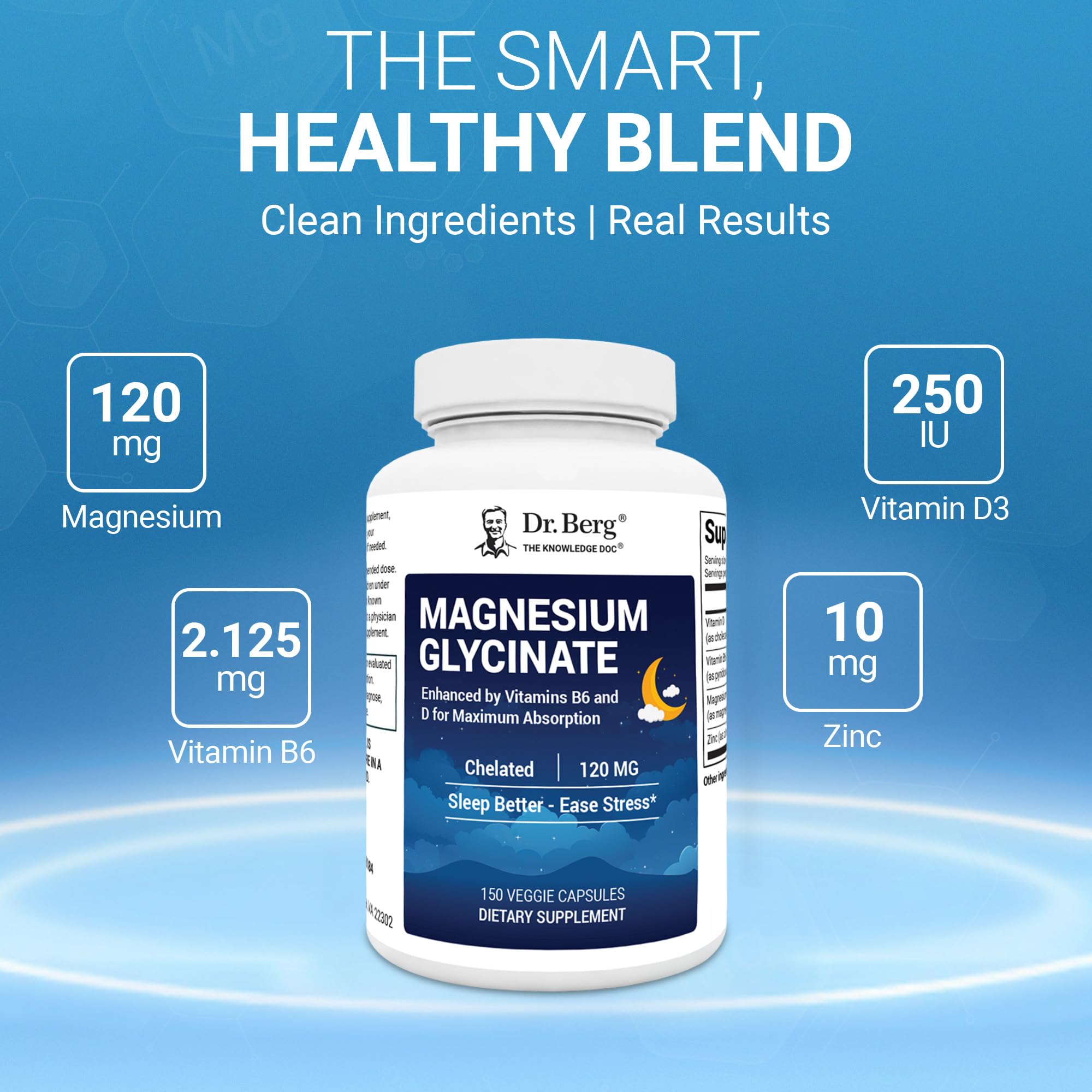 Dr. Berg Nutritionals Magnesium Glycinate 500g packaging