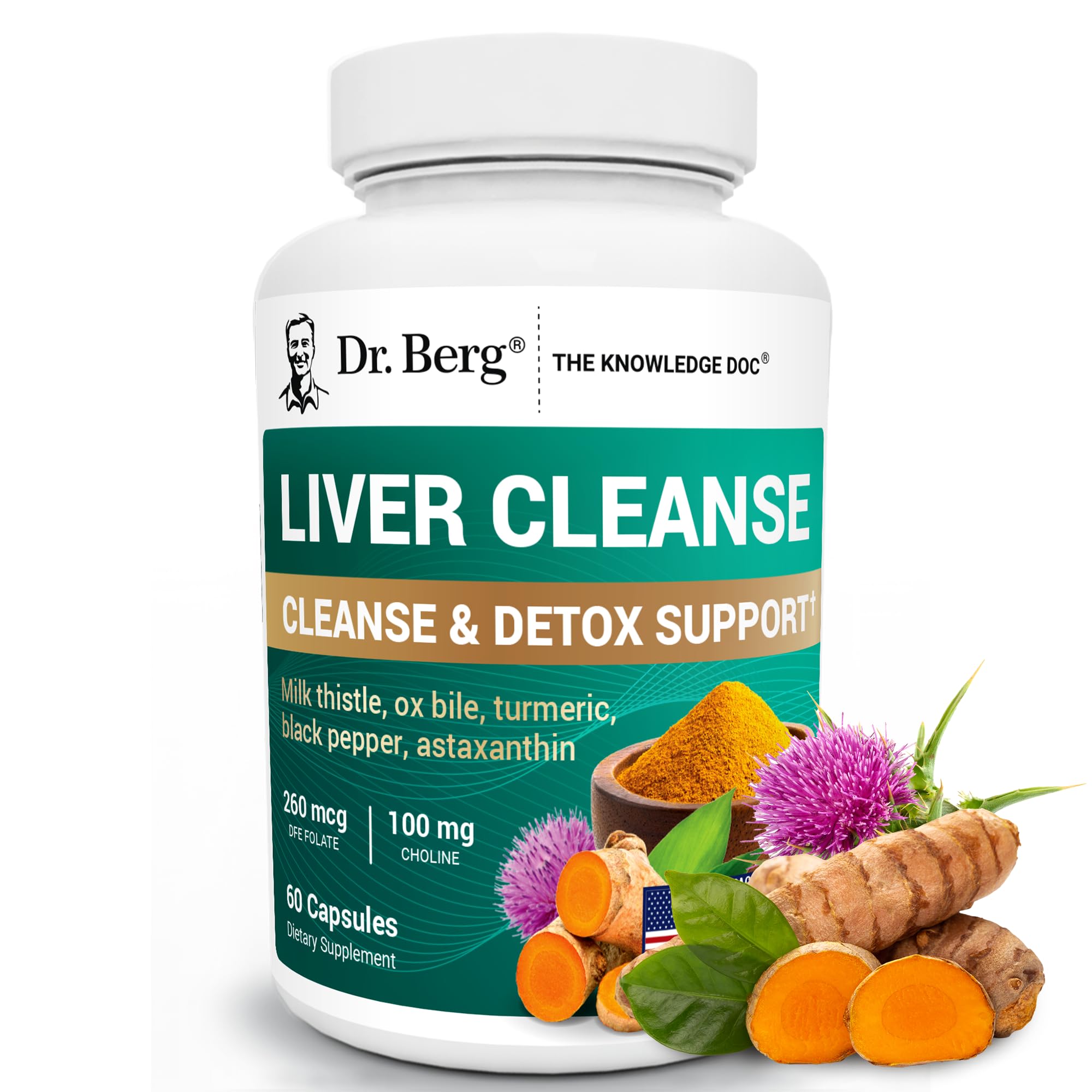 Dr. Berg Nutritionals Milk Thistle Capsules front view