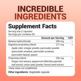 Dr. Berg Nutritionals Multi-Enzymes 200mg Betaine HCl on a table