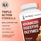 Dr. Berg Nutritionals Multi-Enzymes 200mg Betaine HCl side view