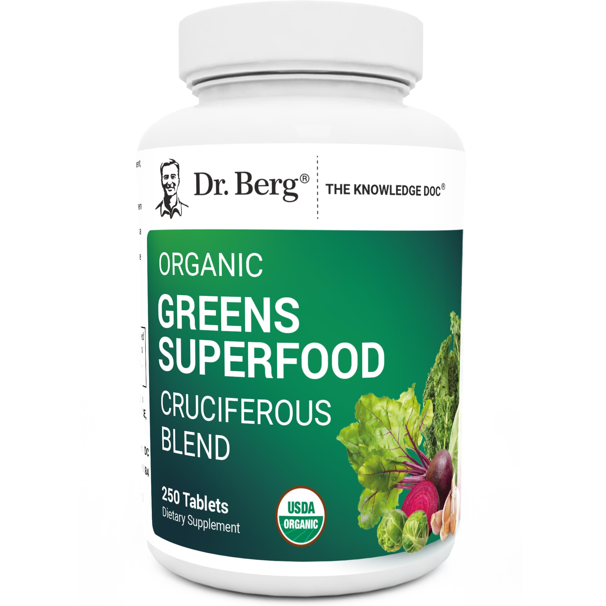 Dr. Berg Nutritionals Organic Vegetable Blend Supplement bottle front view