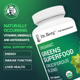 Dr. Berg Nutritionals Organic Vegetable Blend Supplement bottle side view