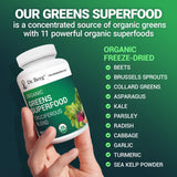 Dr. Berg Nutritionals Organic Vegetable Blend Supplement bottle with a measuring spoon