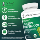 Dr. Berg Nutritionals Organic Vegetable Blend Supplement tablets close-up