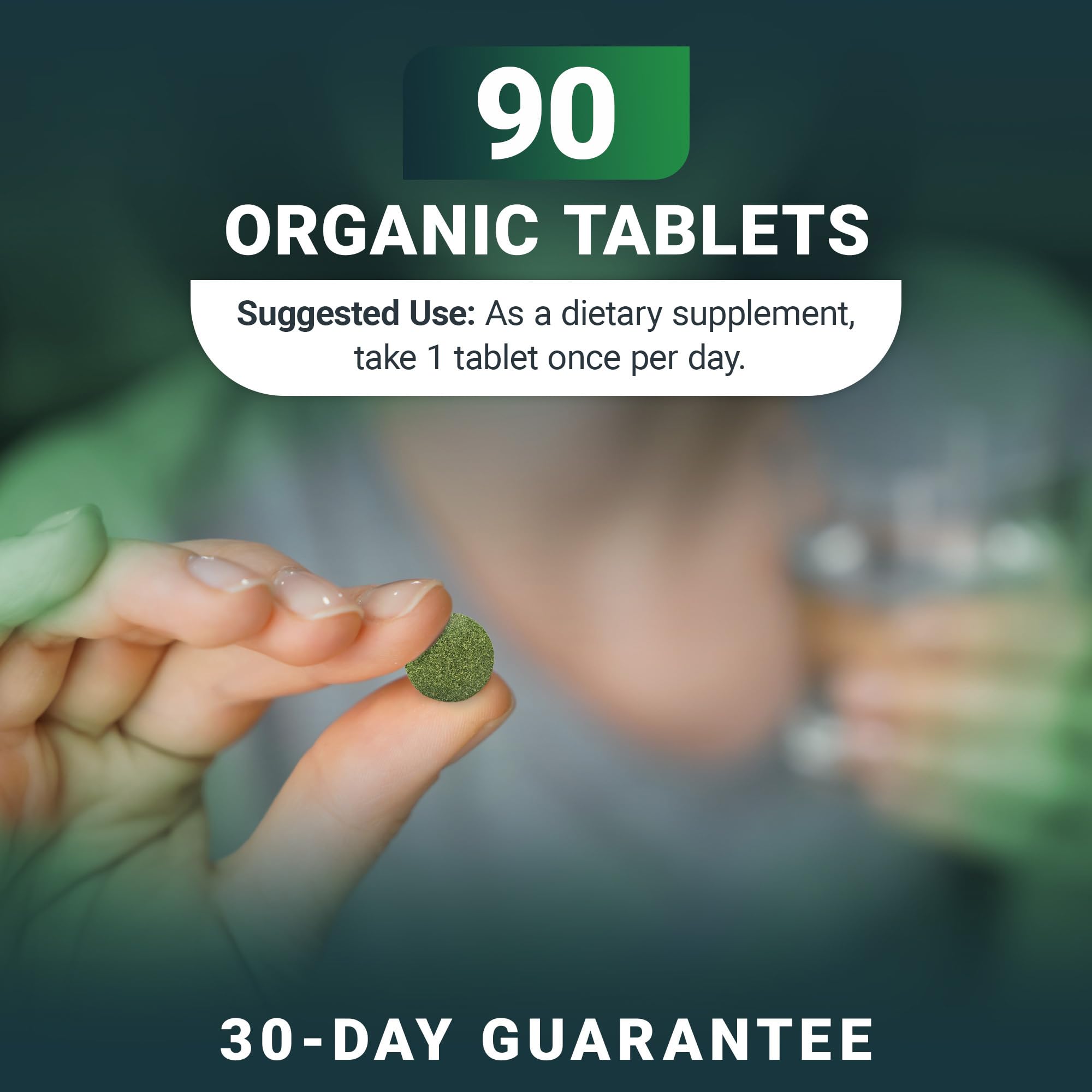 Dr. Berg Nutritionals Organic Vegetable Supplement in a hand
