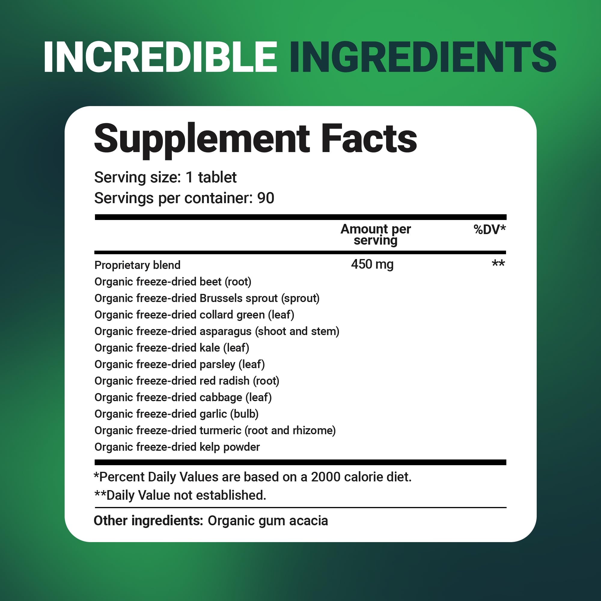 Dr. Berg Nutritionals Organic Vegetable Supplement with fresh vegetables