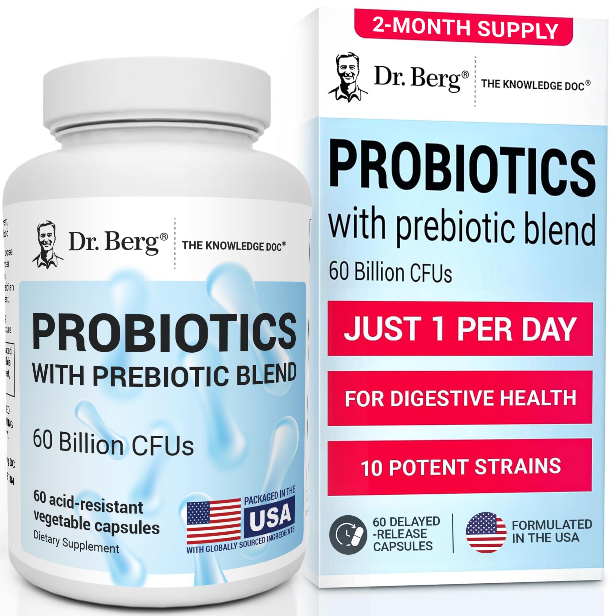 Dr. Berg Nutritionals Probiotics 30 capsules front view