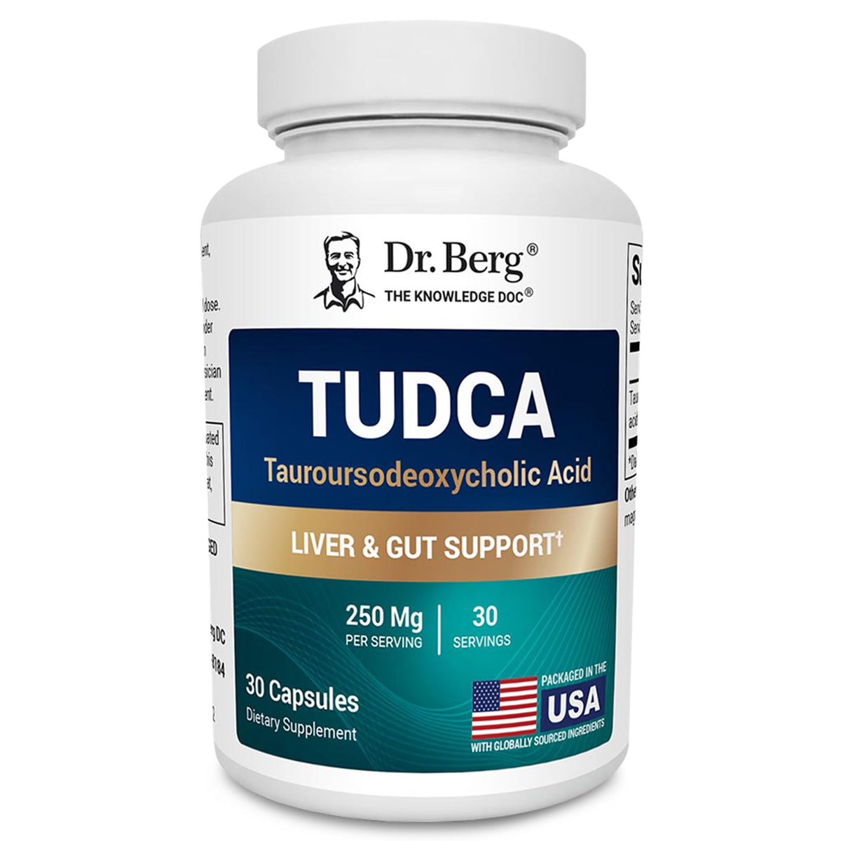 Dr. Berg Nutritionals TUDCA Liver Extract 250mg capsule front view