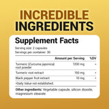 Dr. Berg Nutritionals Turmeric Curcumin Supplement back view
