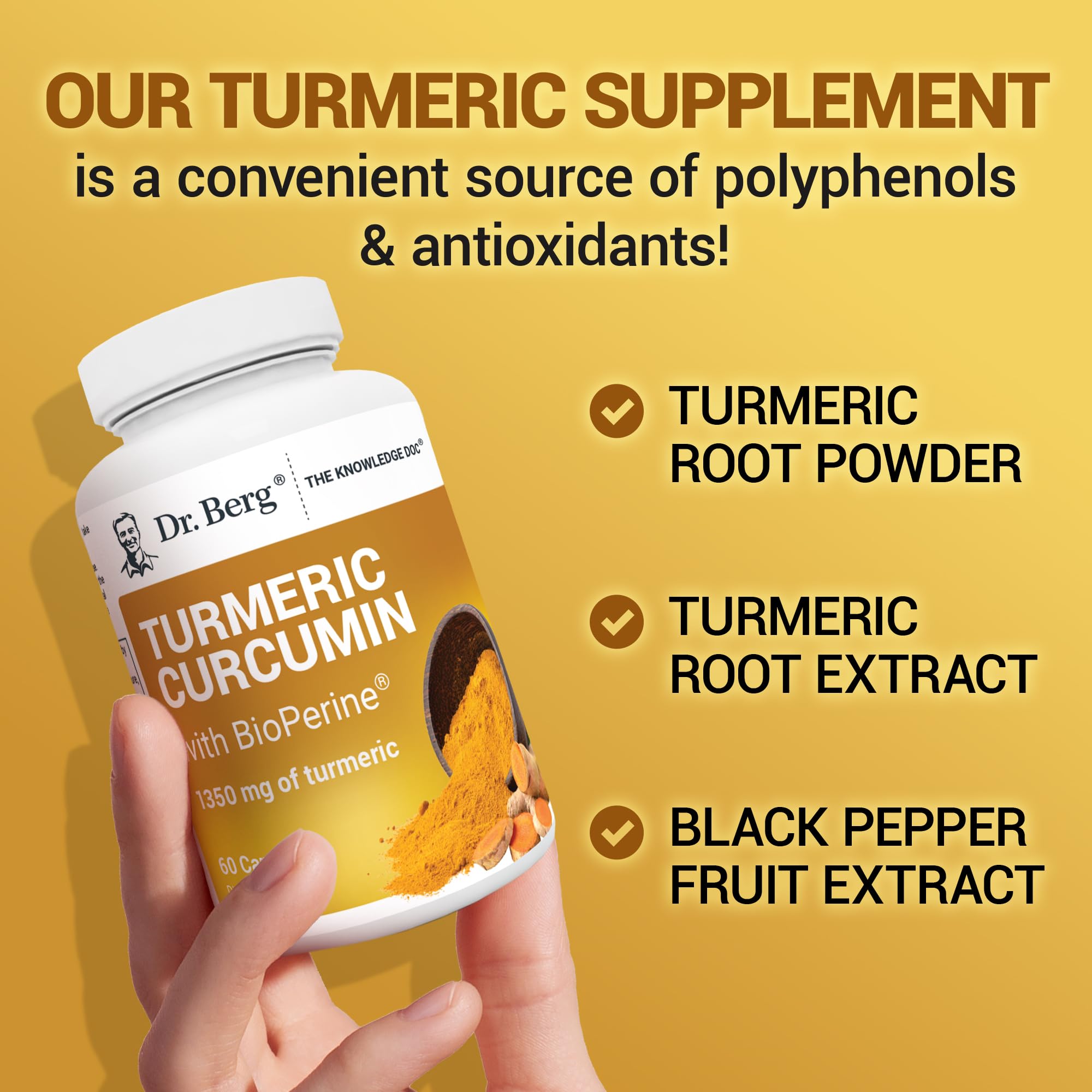 Dr. Berg Nutritionals Turmeric Curcumin Supplement packaging