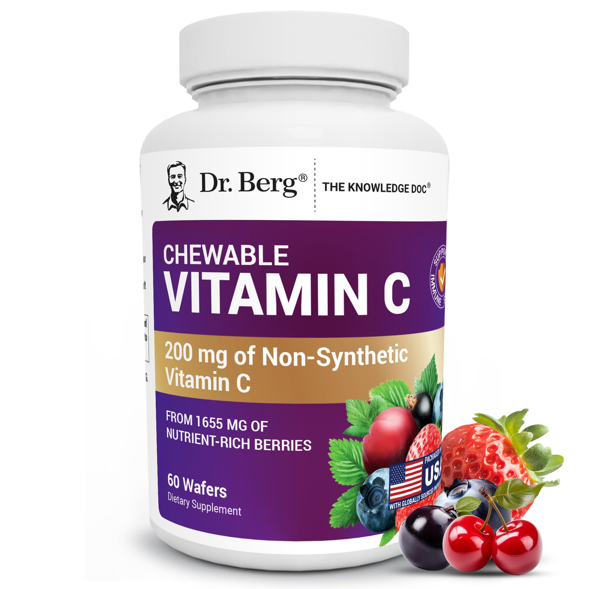Dr. Berg Nutritionals Vitamin C Chewable Wafers front view