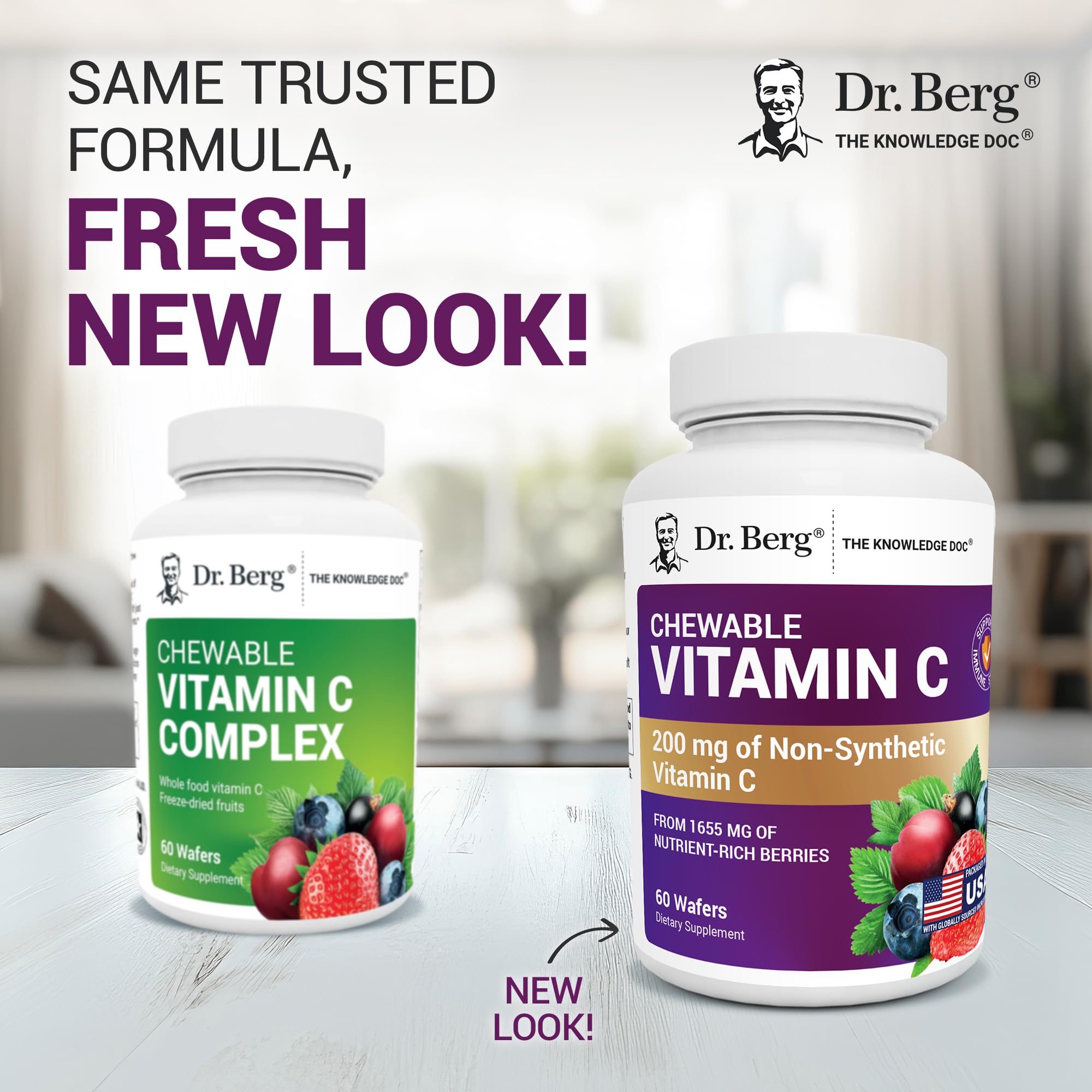 Dr. Berg Nutritionals Vitamin C Chewable Wafers packaging