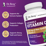 Dr. Berg Nutritionals Vitamin C Chewable Wafers with organic berries