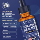 Dr. Berg Nutritionals Vitamin D3 K2 Drops dropper close-up
