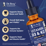 Dr. Berg Nutritionals Vitamin D3 K2 Drops label detail