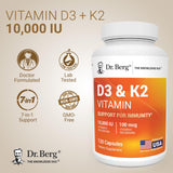 Dr. Berg Nutritionals Vitamin D3 with K2 10,000 IU side view