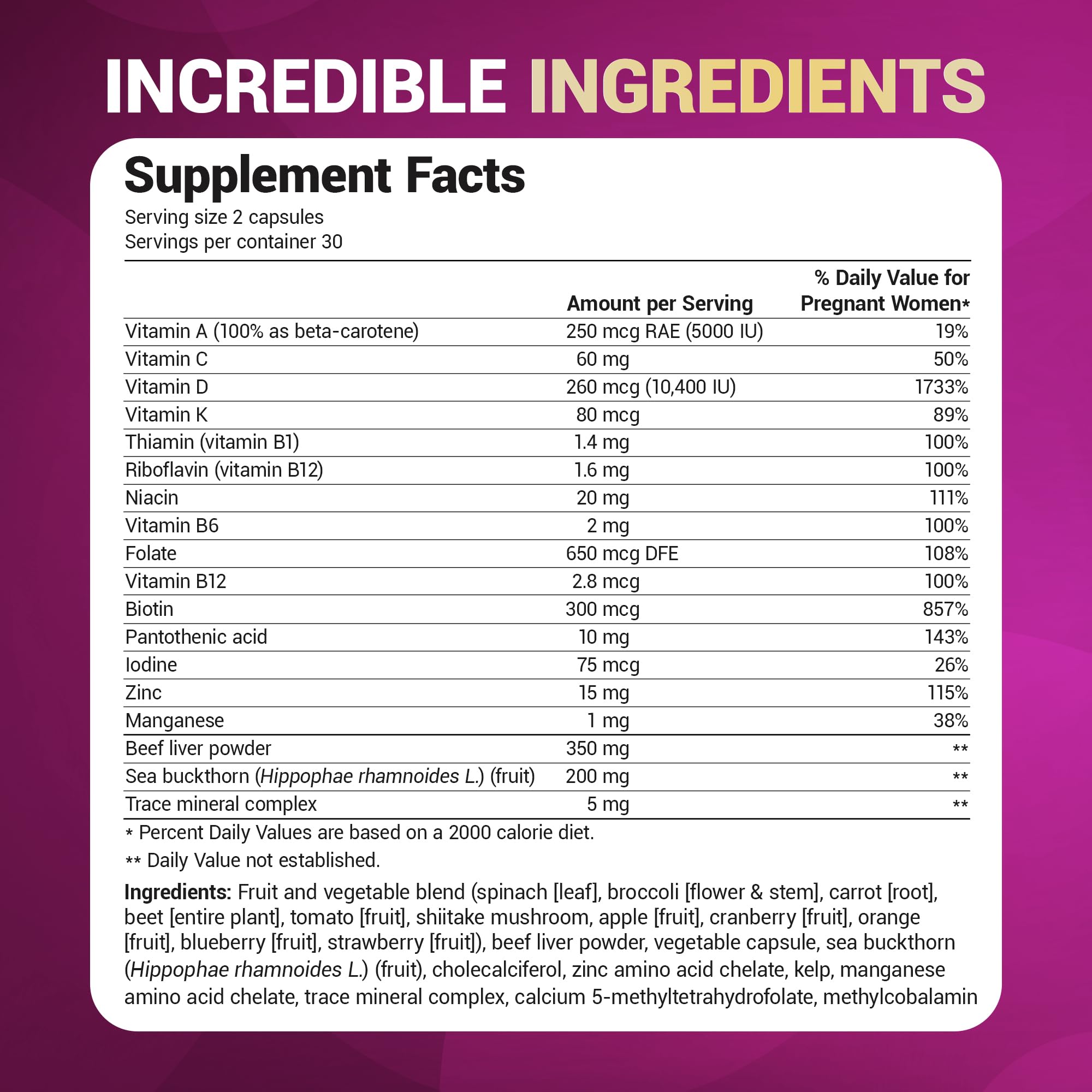 Dr. Berg Prenatal Vitamins with a measuring spoon