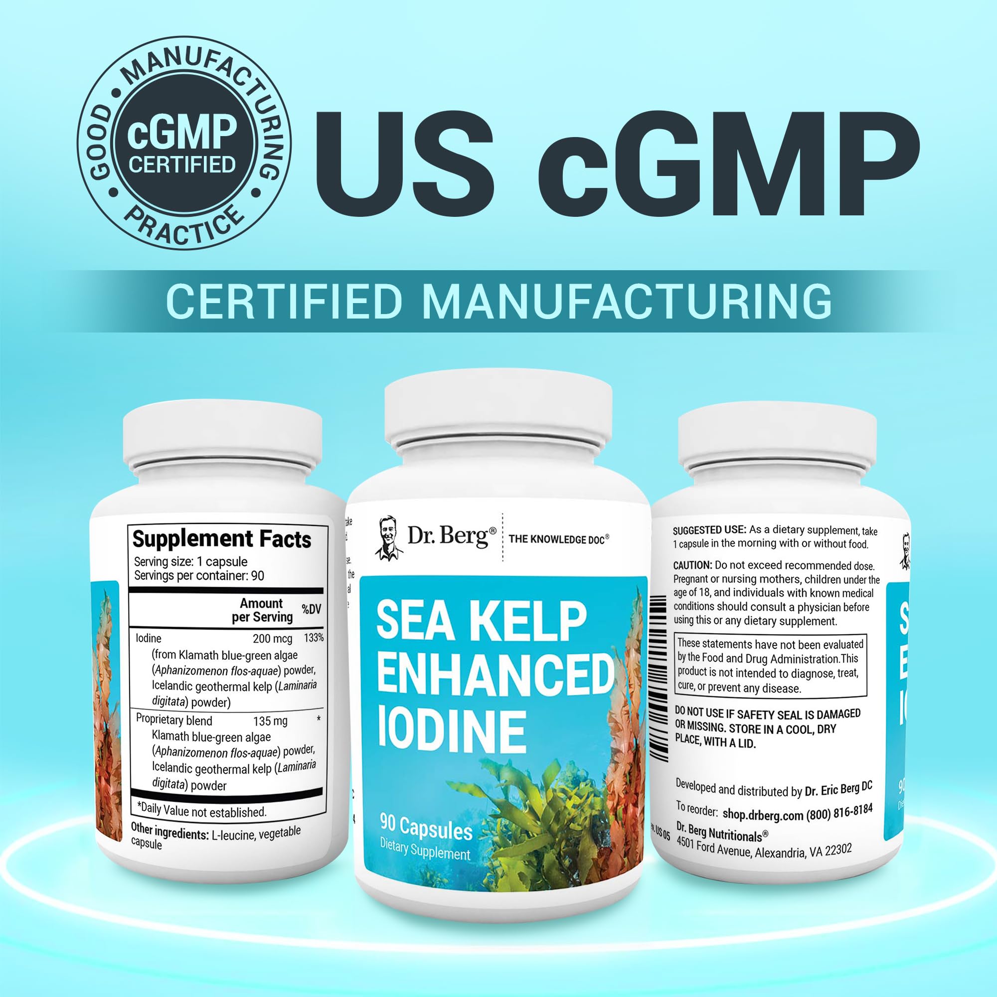 Dr. Berg Sea Kelp Iodine supplement packaging
