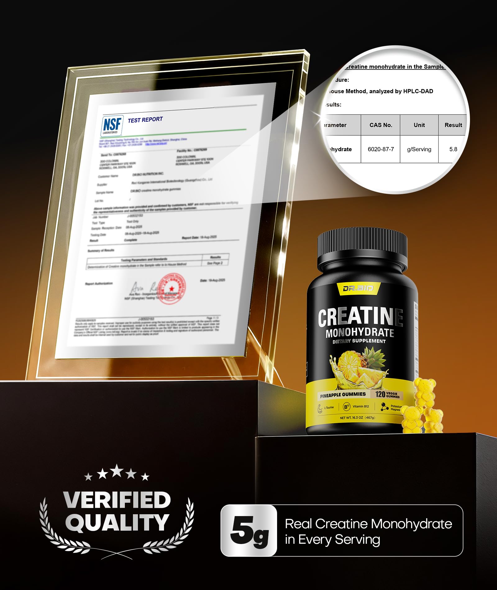 DR.BIO Creatine Monohydrate Gummies nutritional information