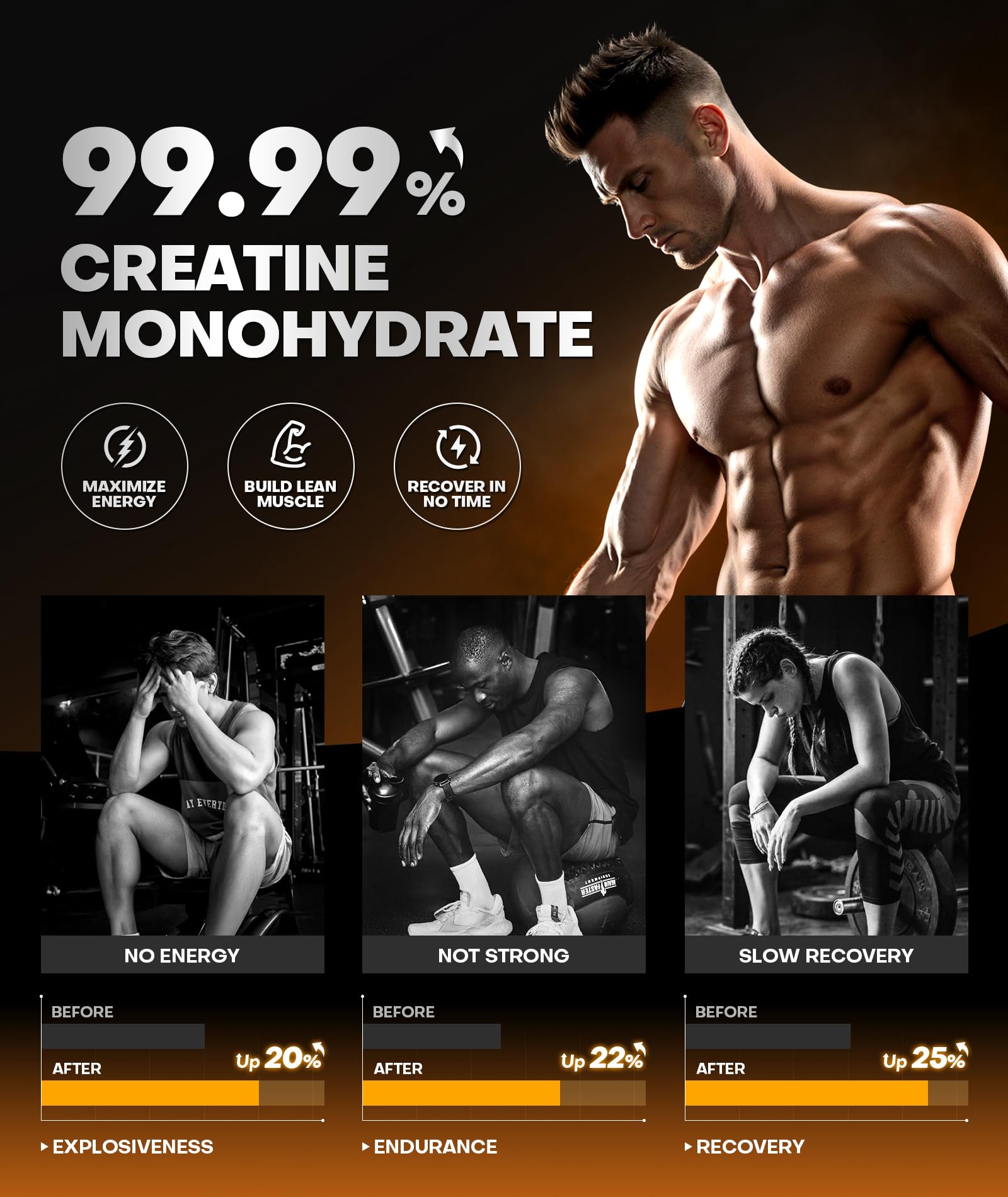 DR.BIO Creatine Monohydrate Gummies pineapple flavour close-up