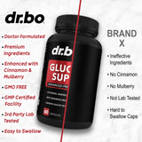 DR. BO a balanced routine Support Supplement bottle back view