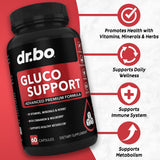 DR. BO a balanced routine Support Supplement capsules close-up
