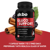 DR. BO a balanced routine Support Supplement capsules on a table