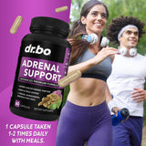 DR. BO Adrenal Support Supplements with lifestyle background