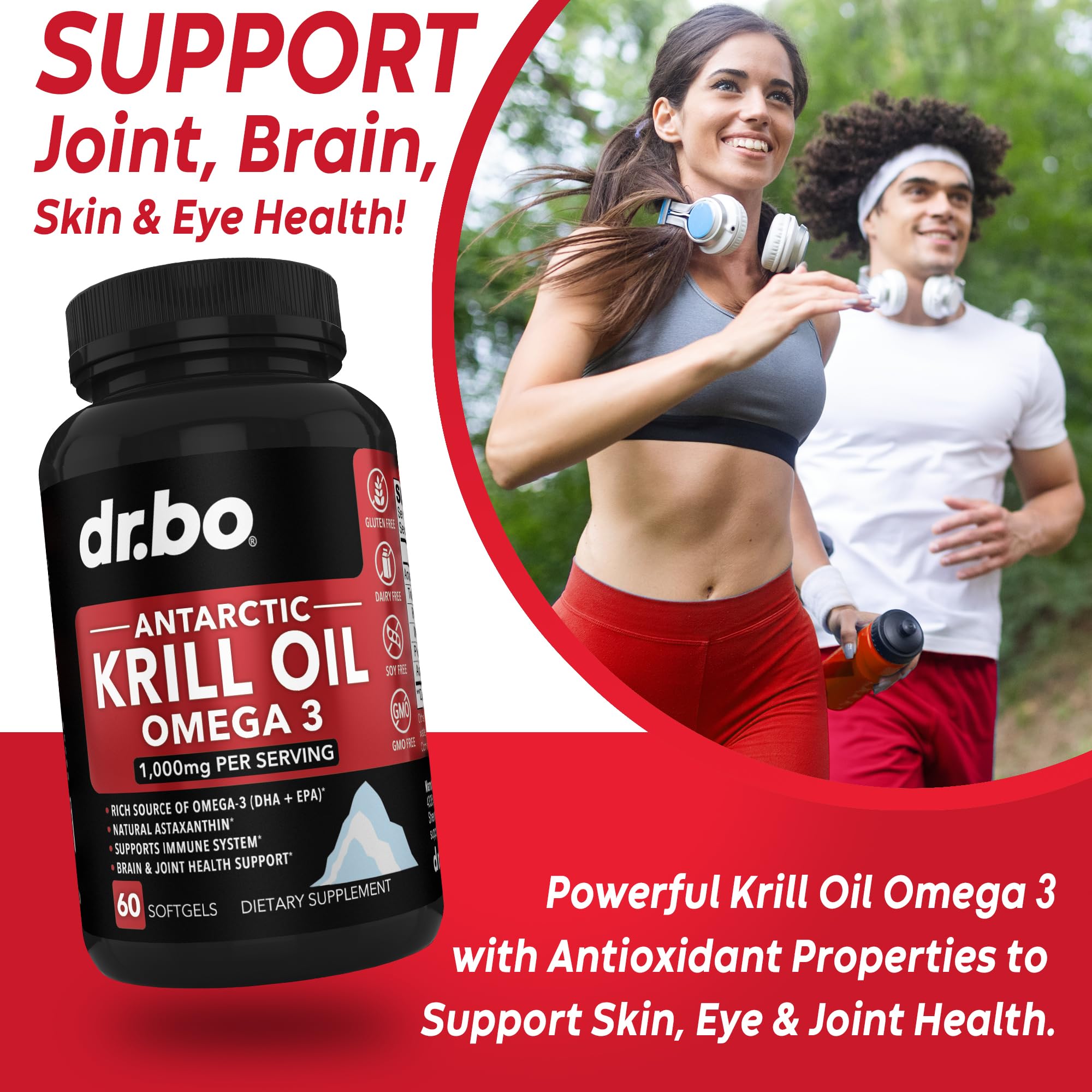 DR. BO Antarctic Krill Oil 1000mg softgels packaging