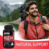 DR. BO Antarctic Krill Oil softgels with measuring spoon