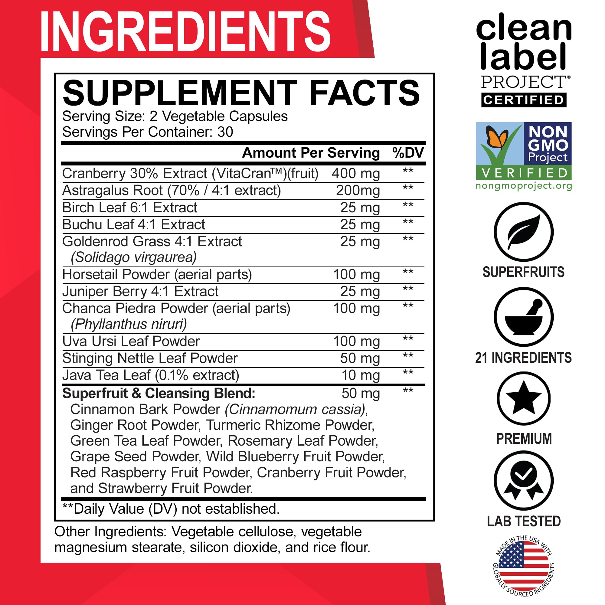 DR. BO Cranberry Kidney Support Supplement bottle top view