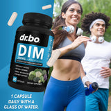 DR. BO DIM Supplement 200mg bottle with a measuring spoon